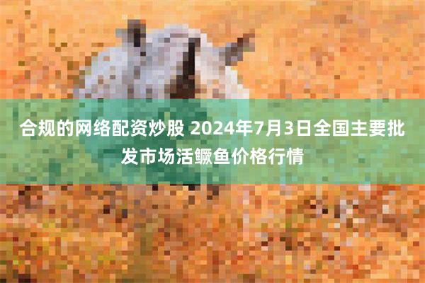 合规的网络配资炒股 2024年7月3日全国主要批发市场活鳜鱼价格行情