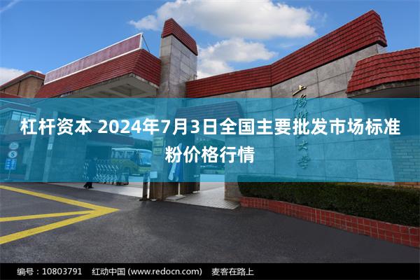 杠杆资本 2024年7月3日全国主要批发市场标准粉价格行情