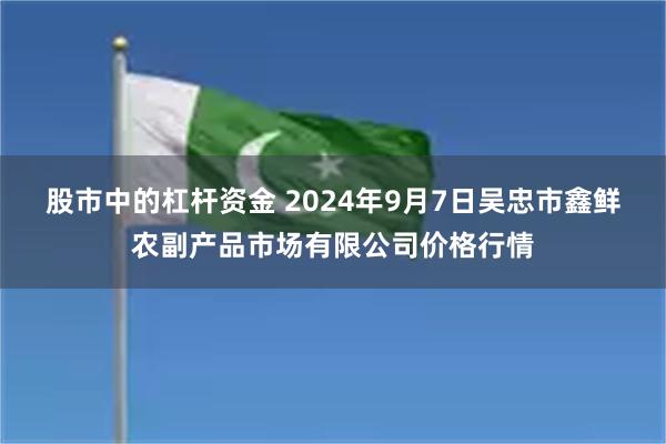 股市中的杠杆资金 2024年9月7日吴忠市鑫鲜农副产品市场有限公司价格行情