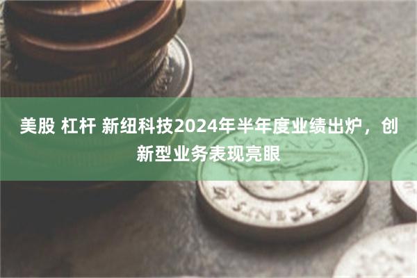 美股 杠杆 新纽科技2024年半年度业绩出炉，创新型业务表现亮眼