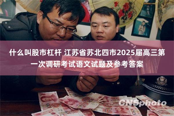 什么叫股市杠杆 江苏省苏北四市2025届高三第一次调研考试语文试题及参考答案